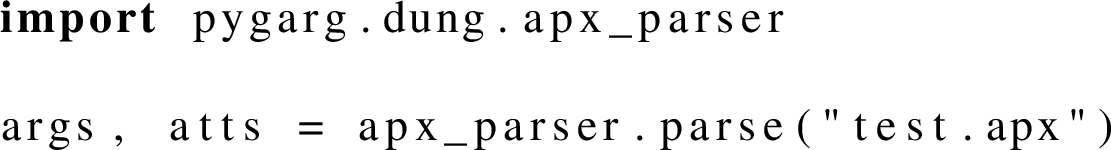 Parsing a text file with pygarg.