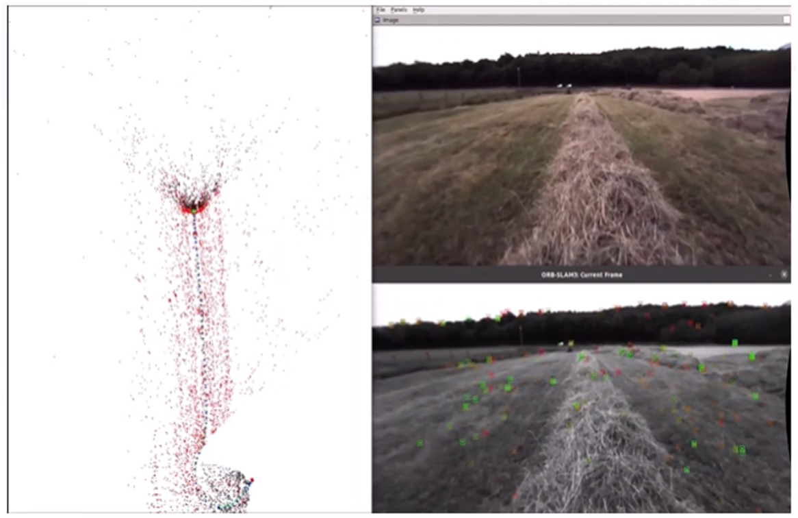 Autonomous navigation on agriculture field.