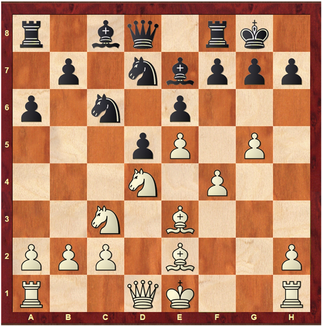 Edwards – Lobanov, with white to move after 11...Nc6.