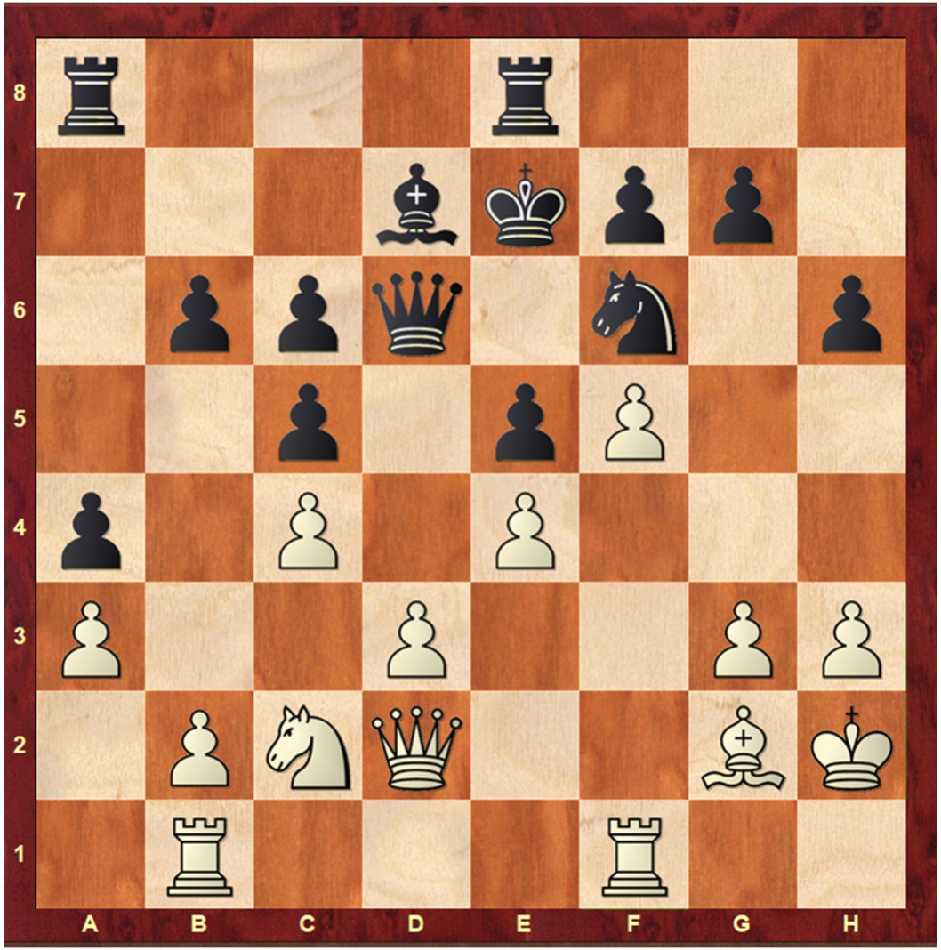 Edwards – Osipov, with white to move after 29...a4.