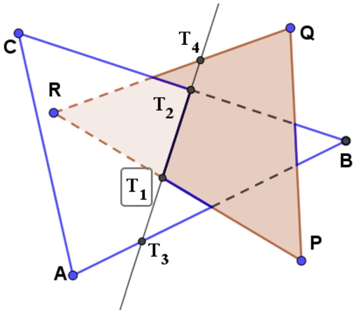 Triangle-triangle intersection case-2.