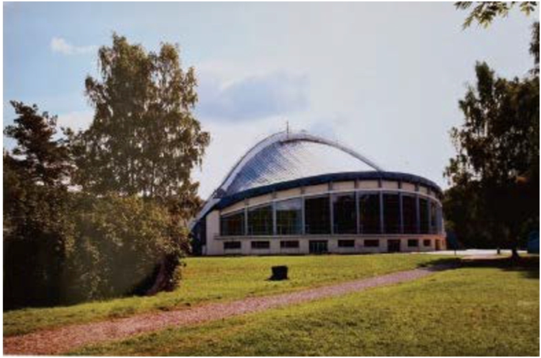 Vilniaus Vingis Park stage is a classic example of minimal surfaces in architecture. Photo: M. Sapagovas.