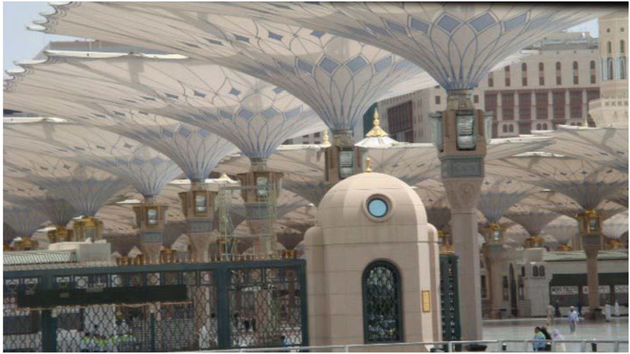 Medina Haram Piazza, Saudi Arabia. Architect Mahmoud Bodo Rasch.