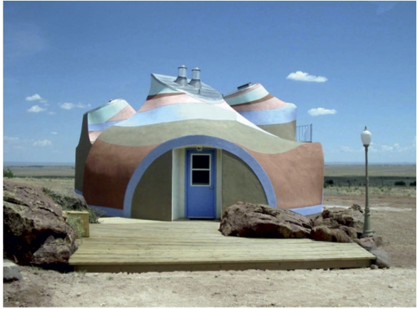 A. Kasuba. Shell Dwellings. Rock Hill Guest Kitchen, Studio and Bedroom, New Mexico.2003–2005.