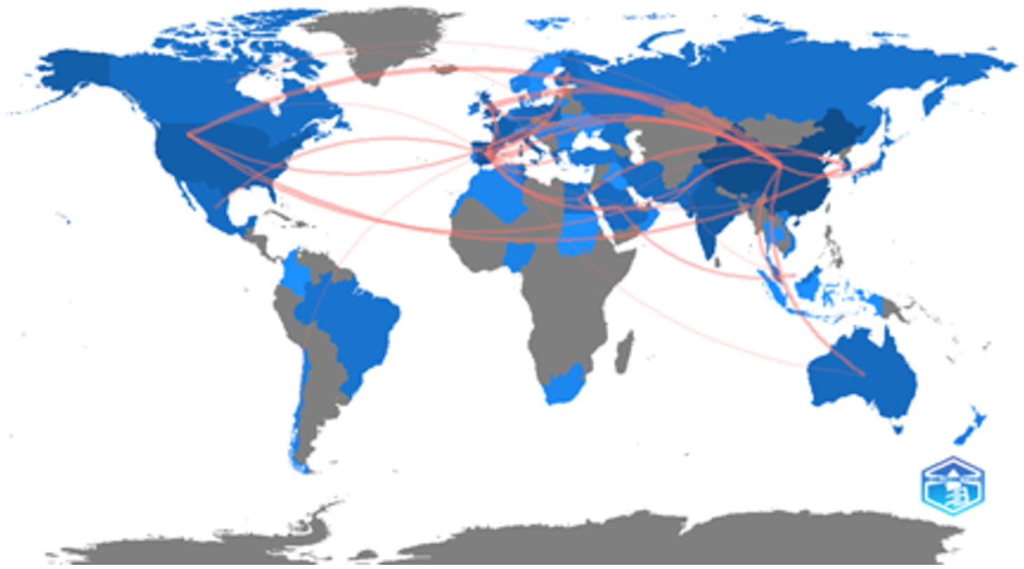 The countries map on the ontology and fuzzy IS concept (RQ5).