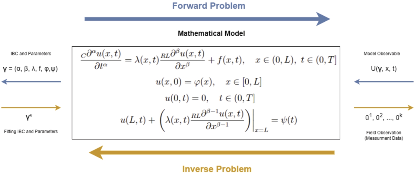 Data flow diagram for forward and inverse problem.