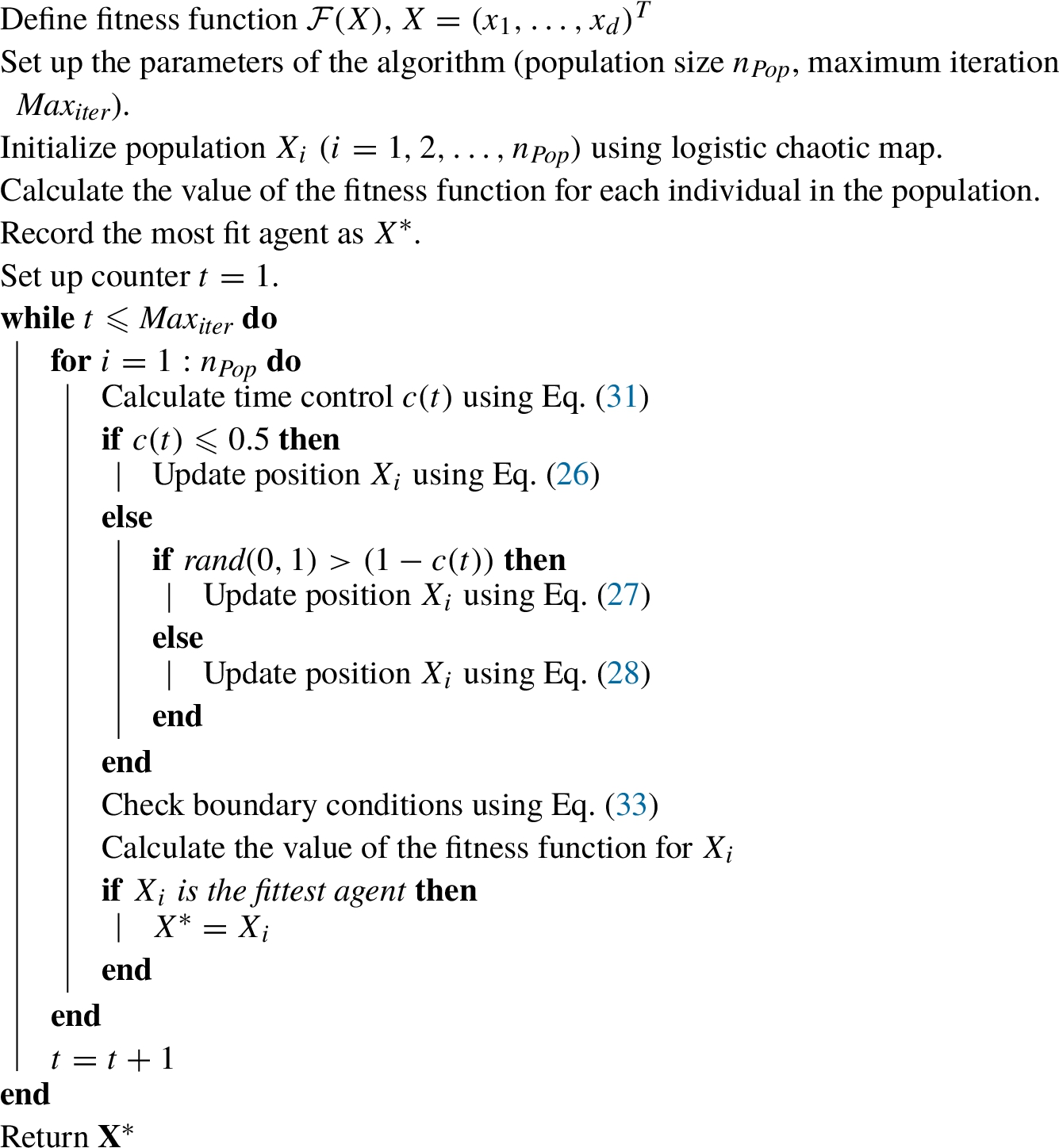 Pseudocode of JS