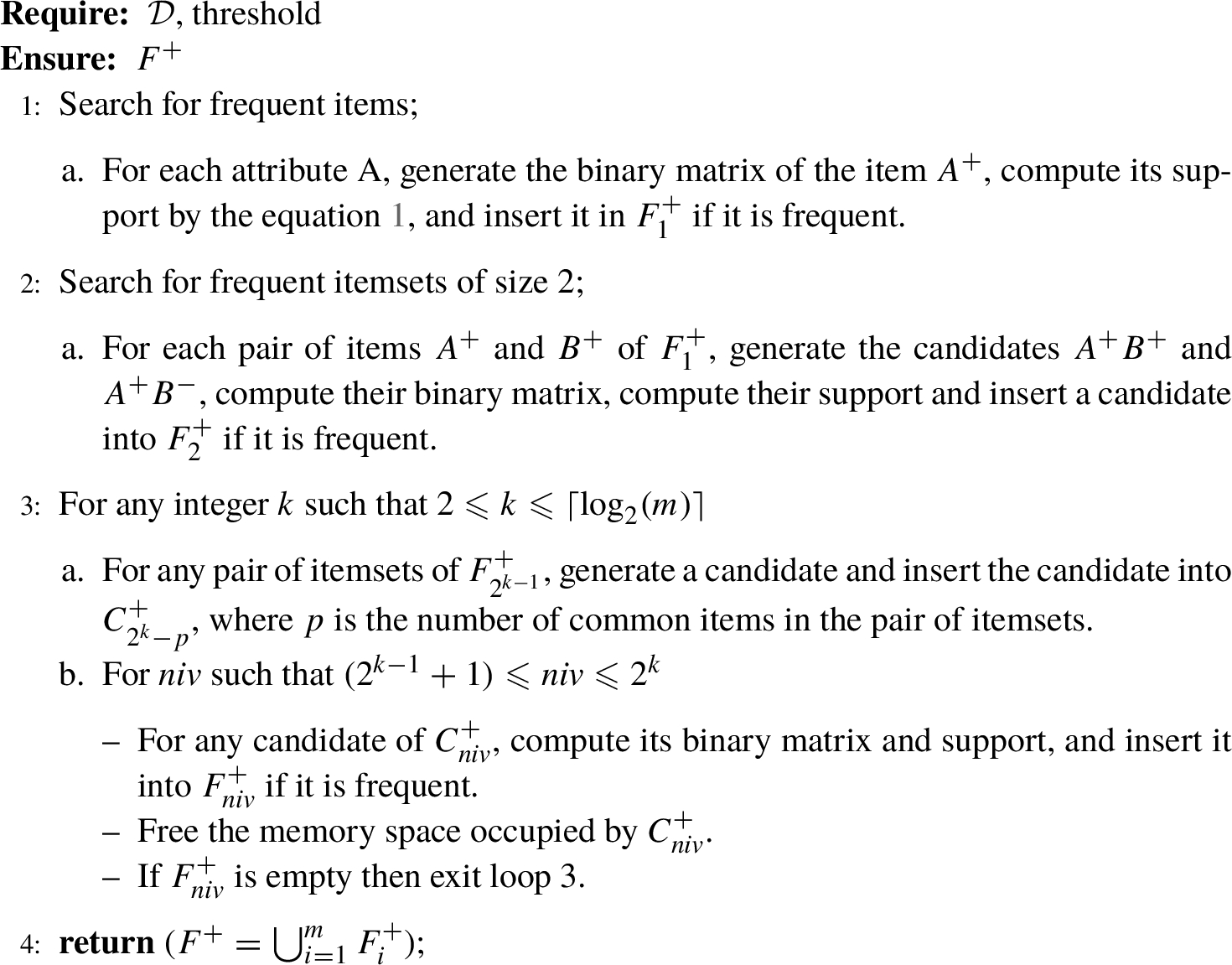 First version of the improved algorithm