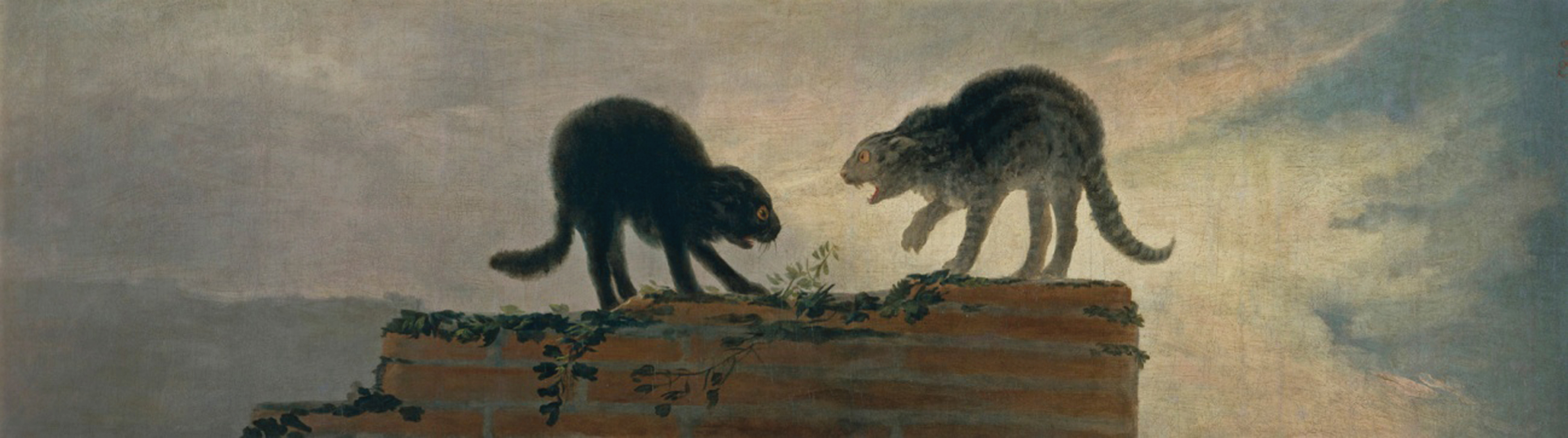 Riña de gatos (cat fight), Francisco de Goya y Lucientes (1786); Museo del Prado, Madrid.