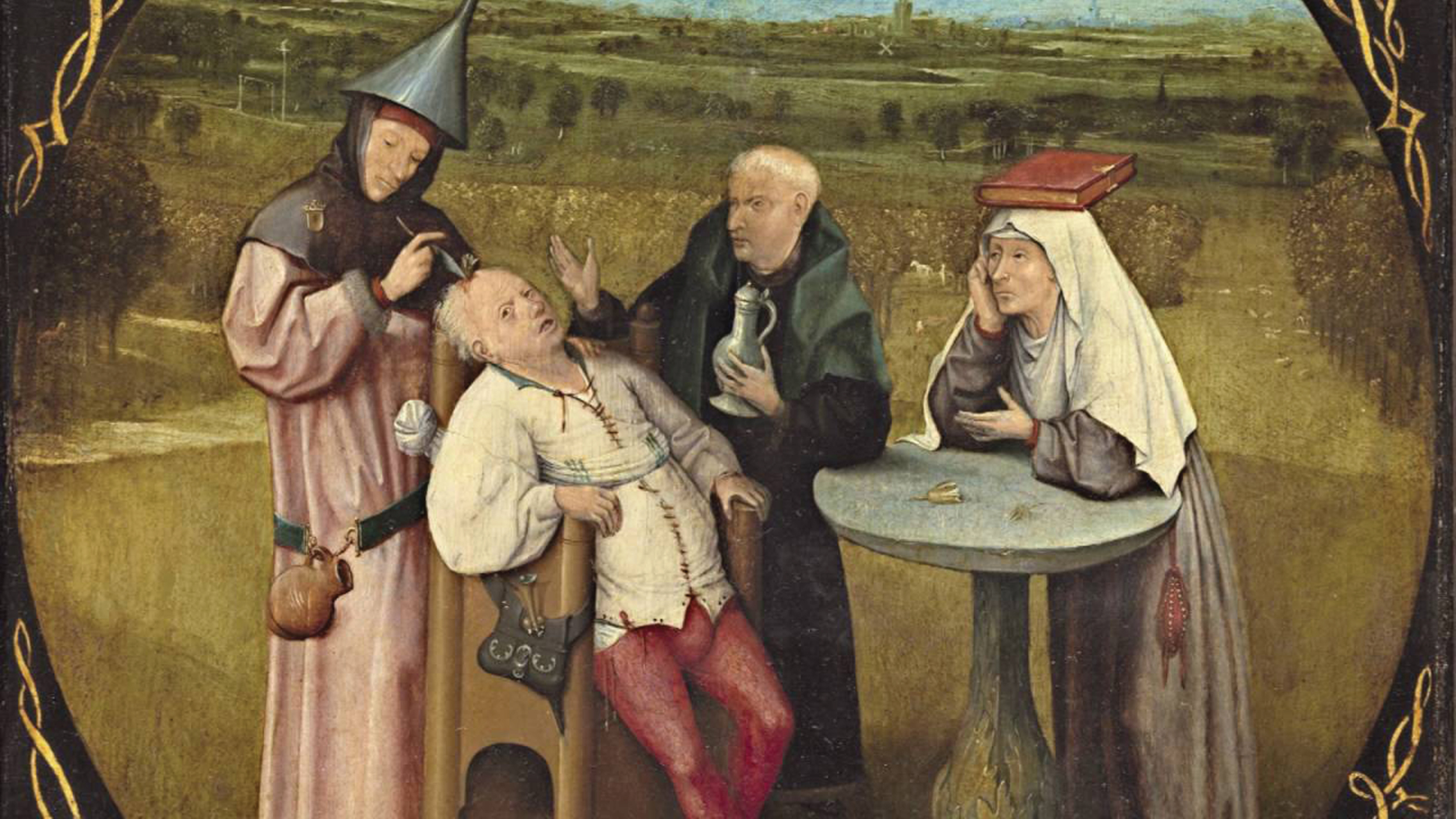 Hieronymous Bosch, The Extraction of the Stone of Madness (1501–1505), Museo Nacional El Prado, Madrid.