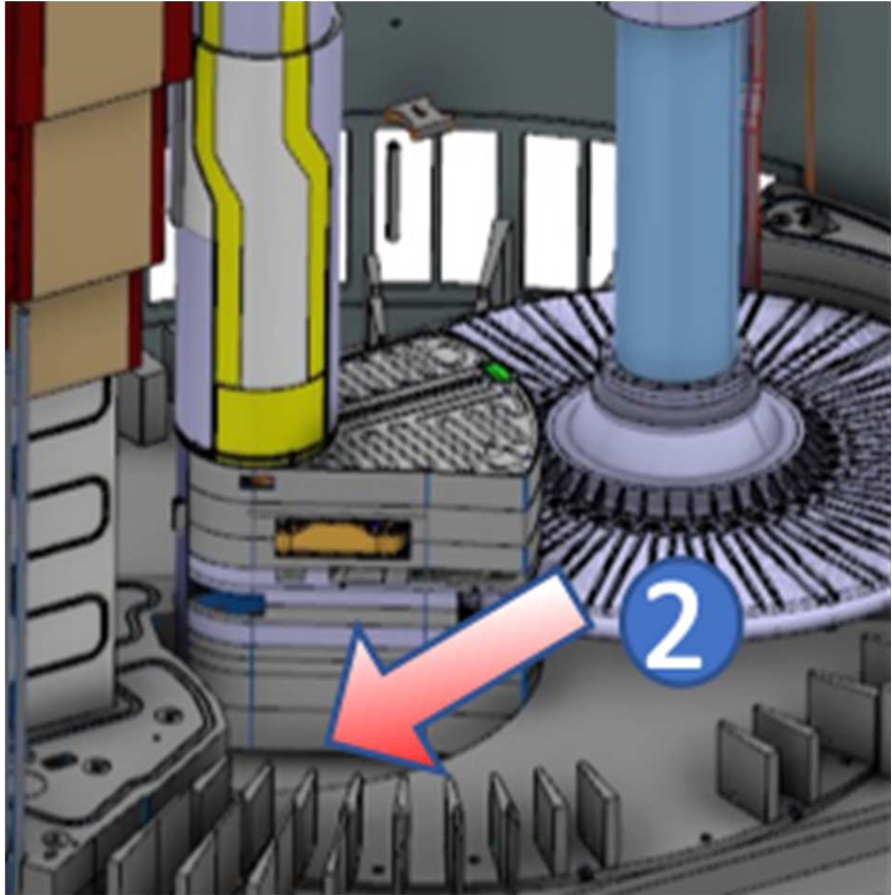 Moderator. The possible UCN/VCN location is in front of the moderator.