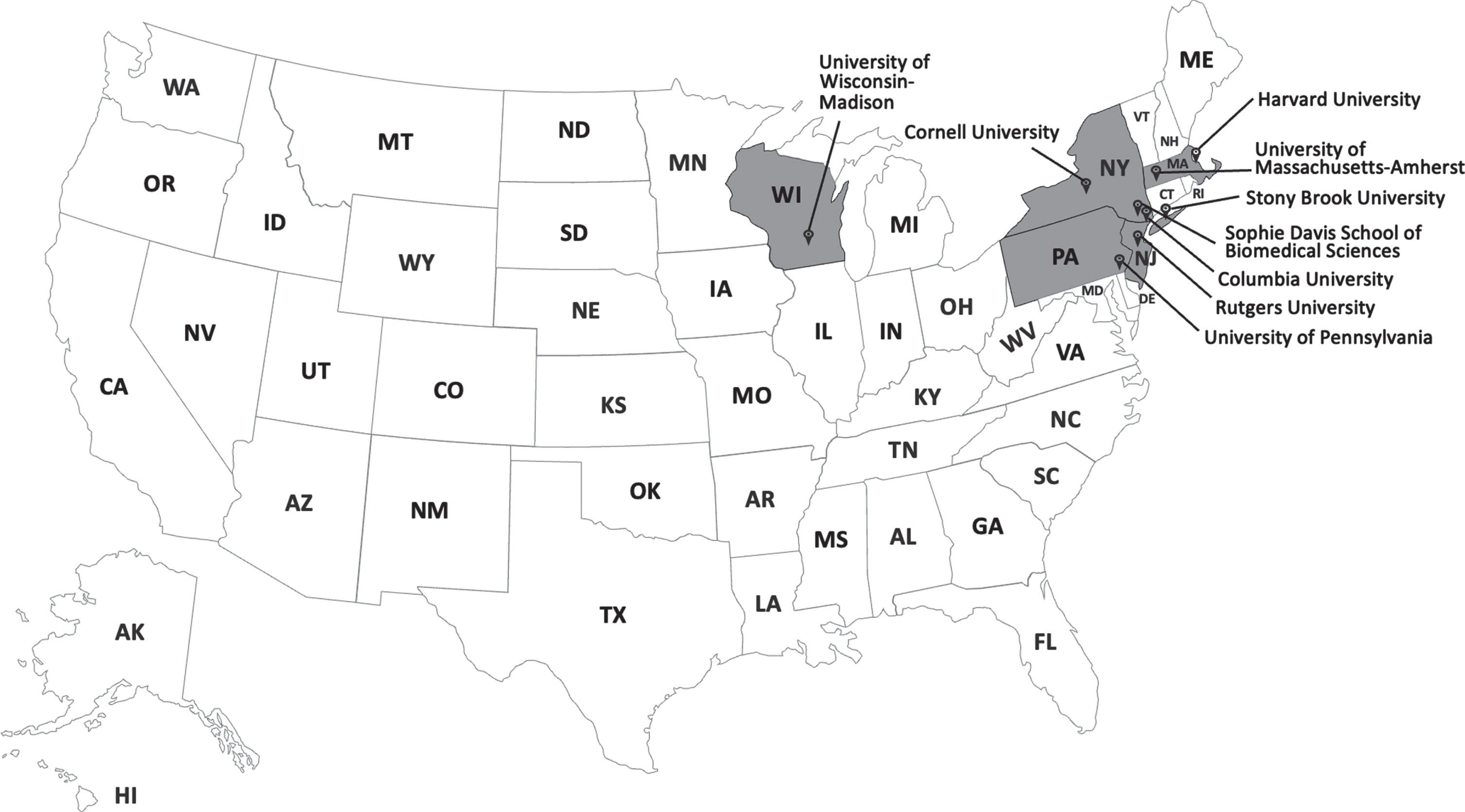 Parkinson’s Pals chapters in the United States (9 chapters as of June 2023).