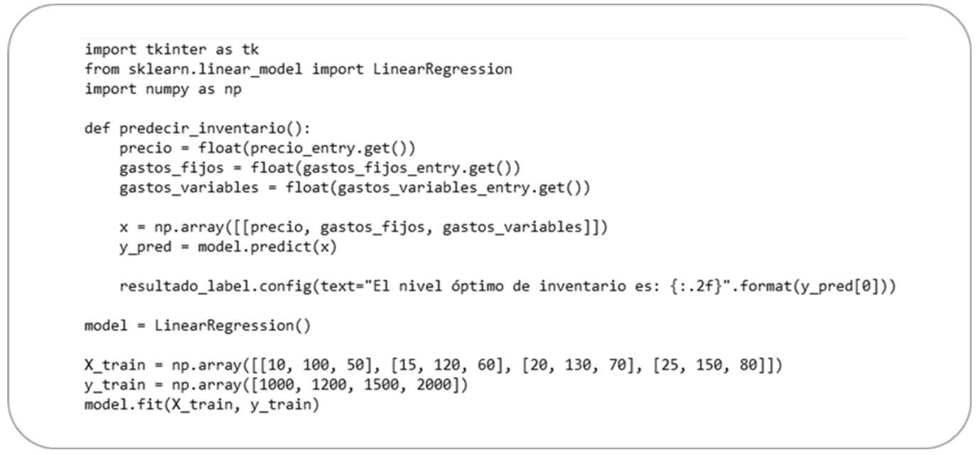 Example of an ANN algorithm for inventory forecasting in Python.