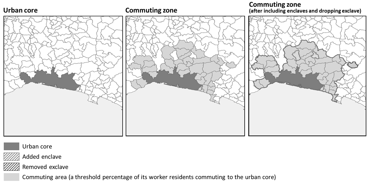 Functional urban area (Genova, Italy).