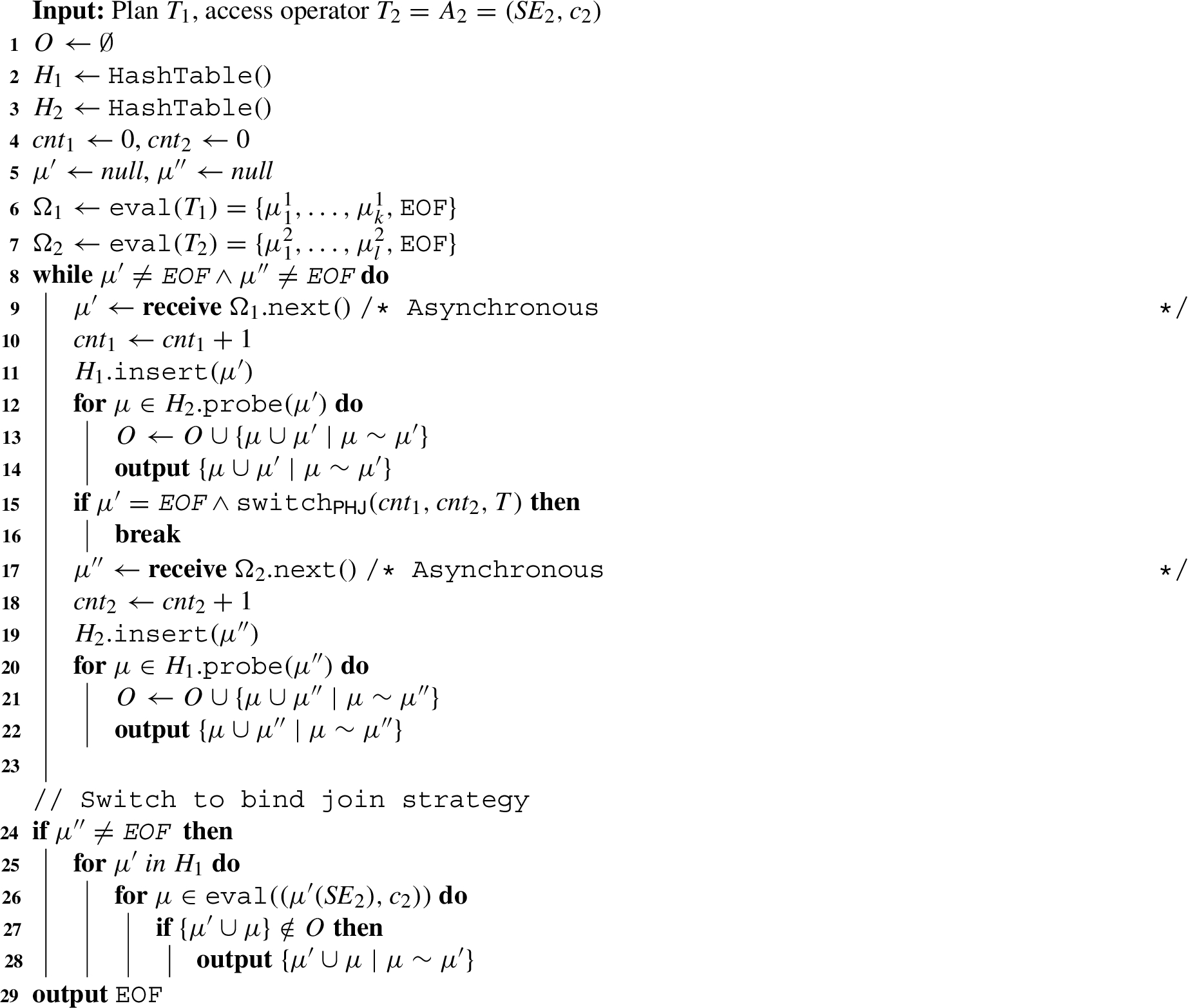 Polymorphic hash join