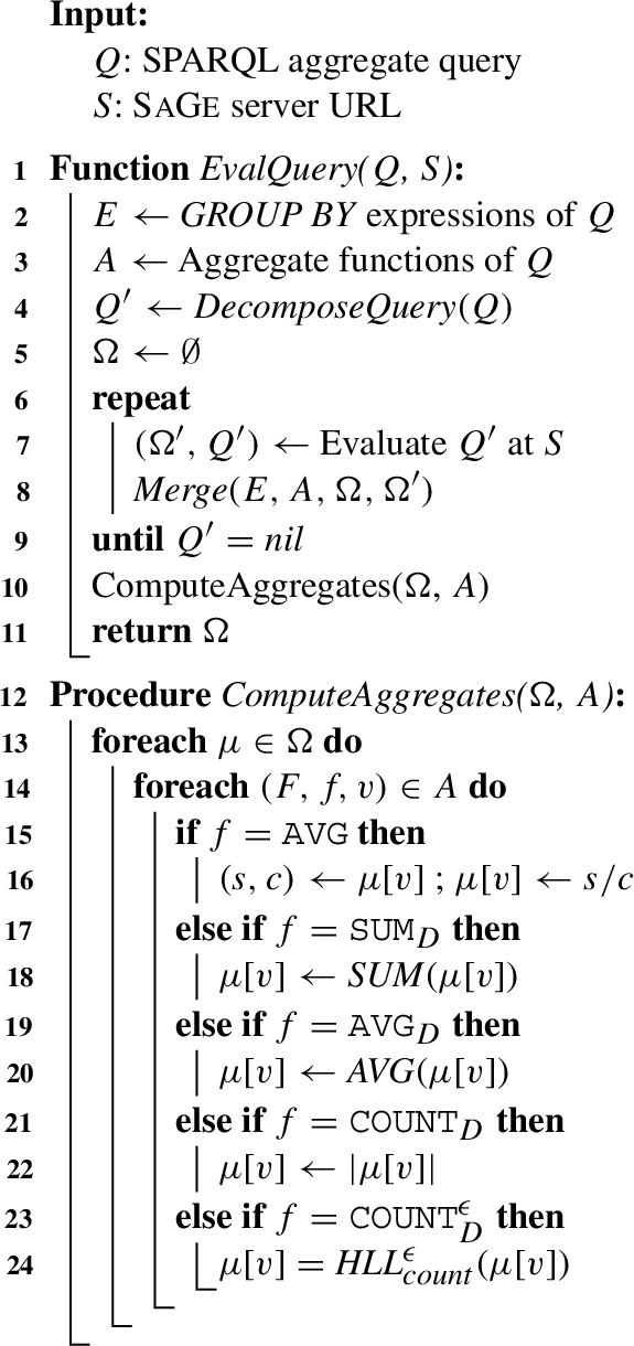 Client-side evaluation of partial aggregates