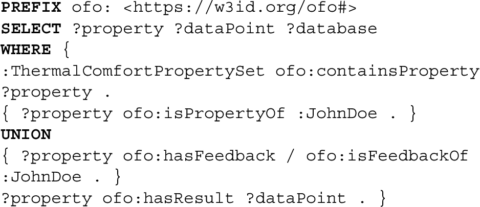 Querying properties of :JohnDoe and feedback on properties by :JohnDoe