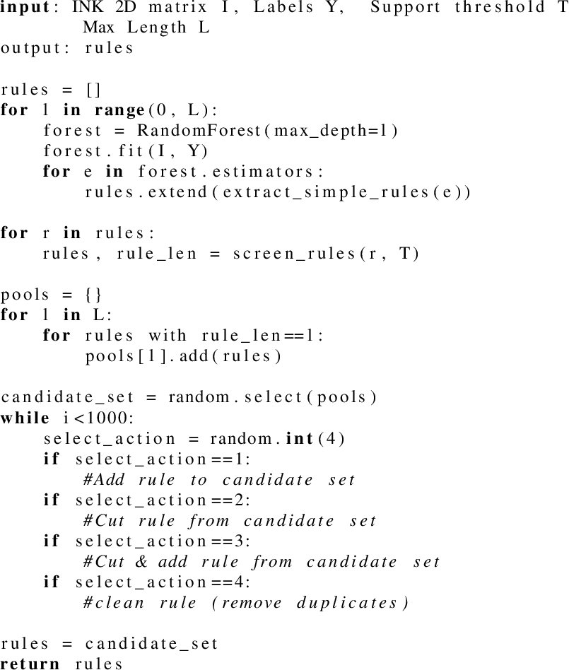 INK task-agnostic mining pseudocode