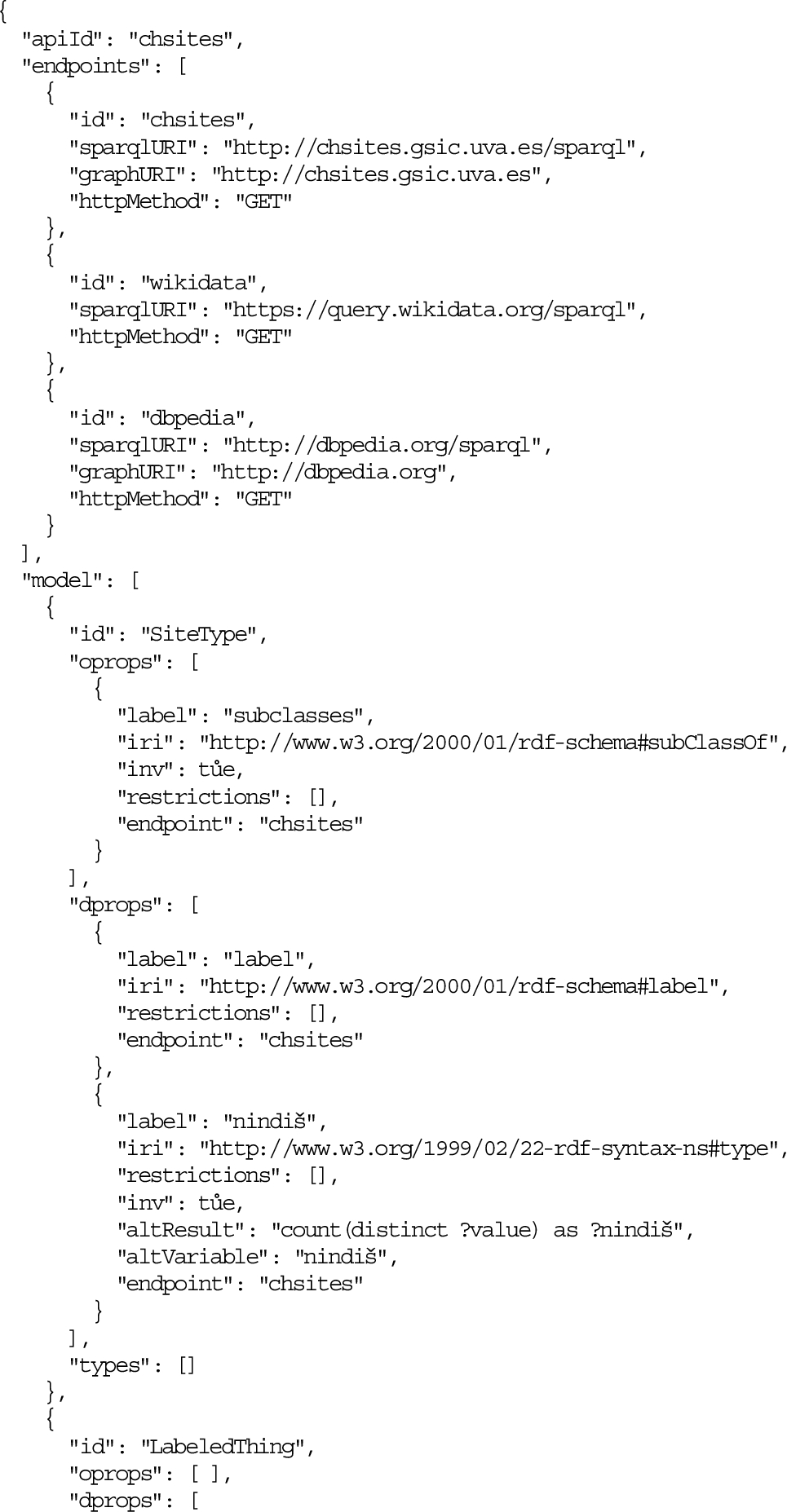 CRAFTS API configuration of LOD4Culture