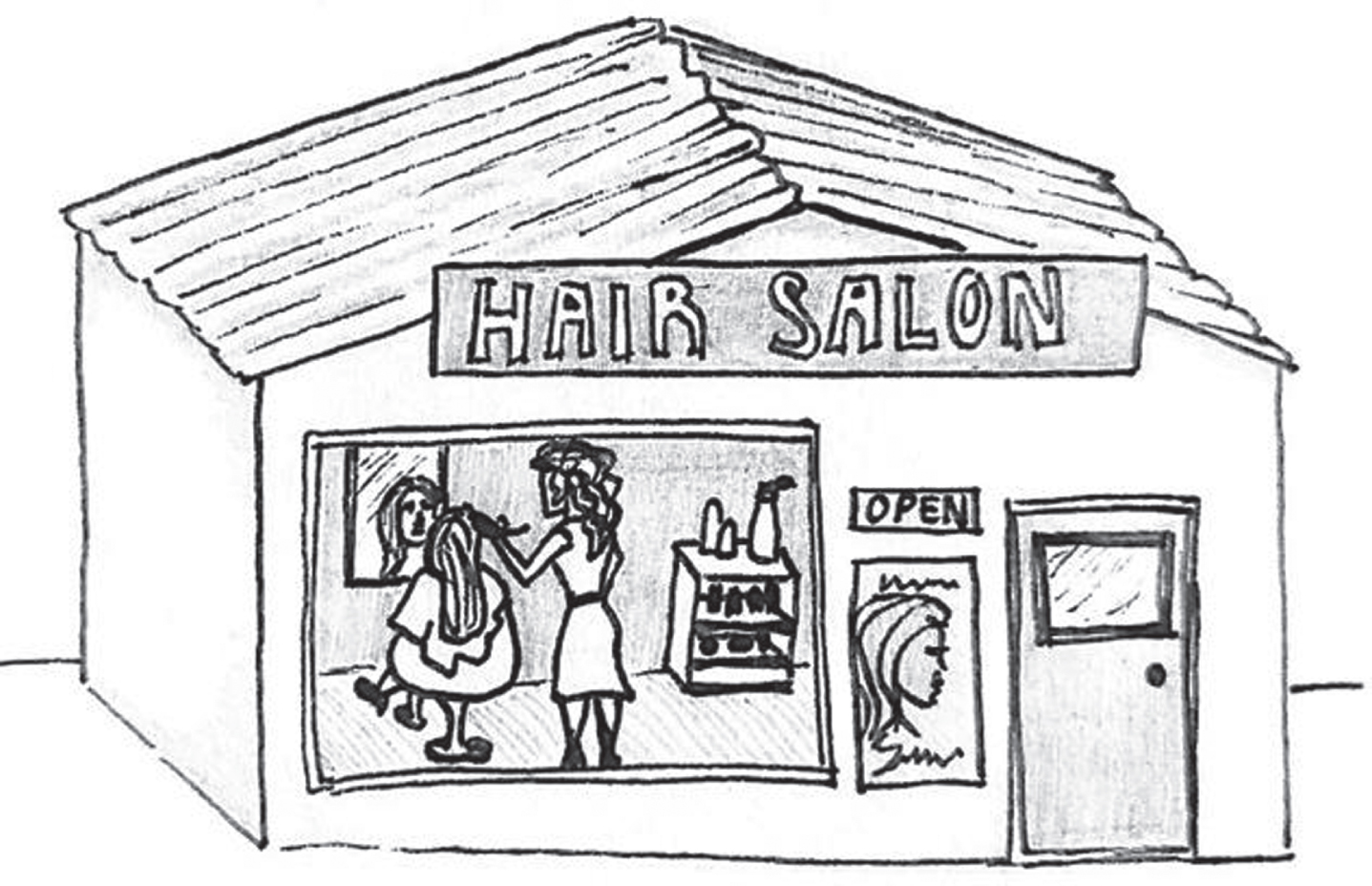 The Hair Salon.